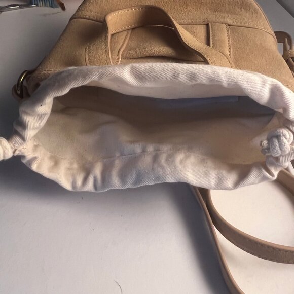 J.CREW Mini Montauk Suede Leather Purse Tan Stadium Concert - Picture 8 of 13